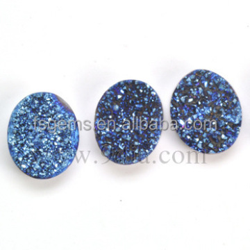 Lolite Color Natural Druzy Gemstone For Jewelry